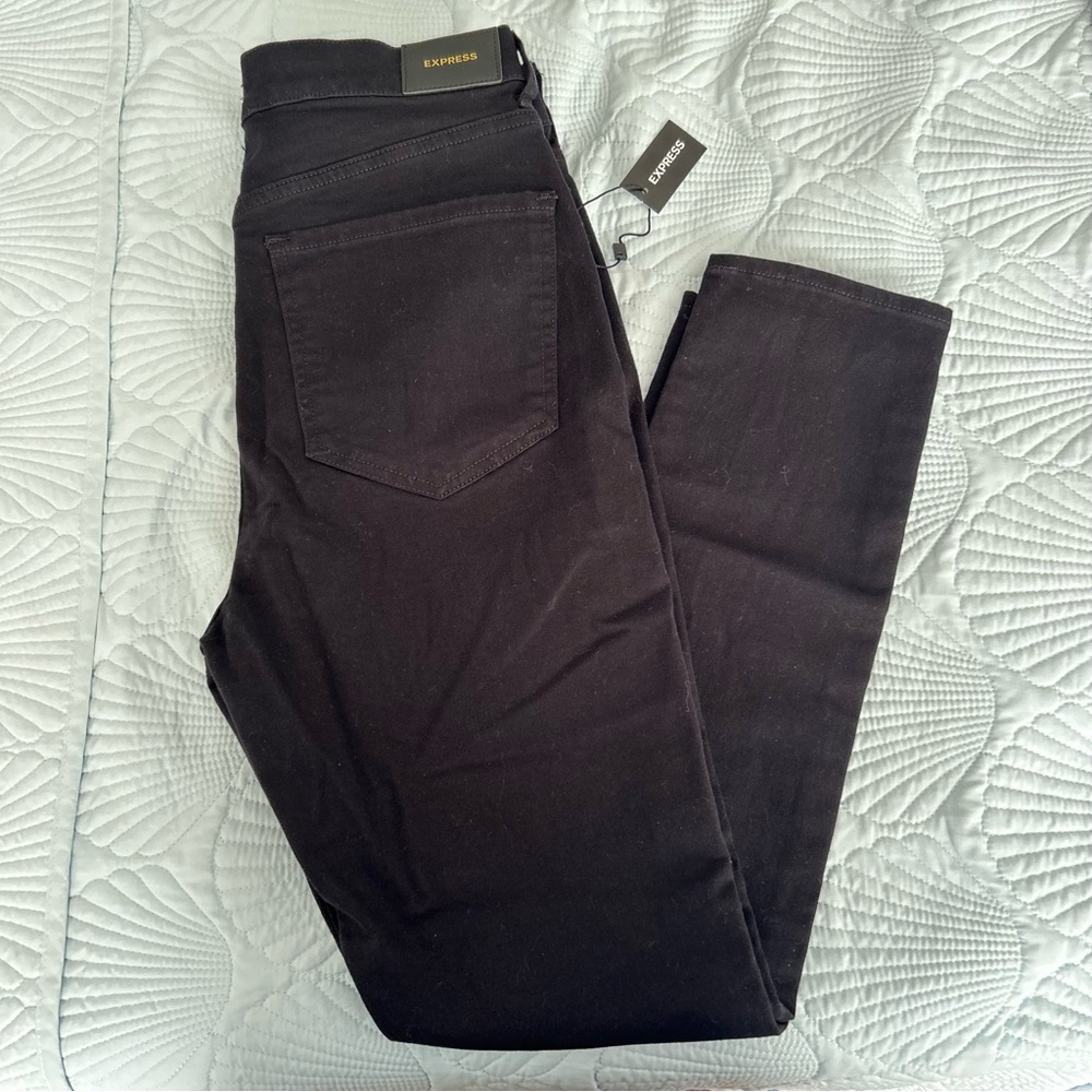 Express Skinny High Rise Supersoft Black Jeans